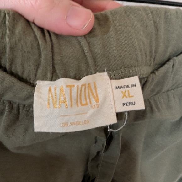 Nation LTD Helena Combo Midi Skirt Olive Green - Picture 9 of 10